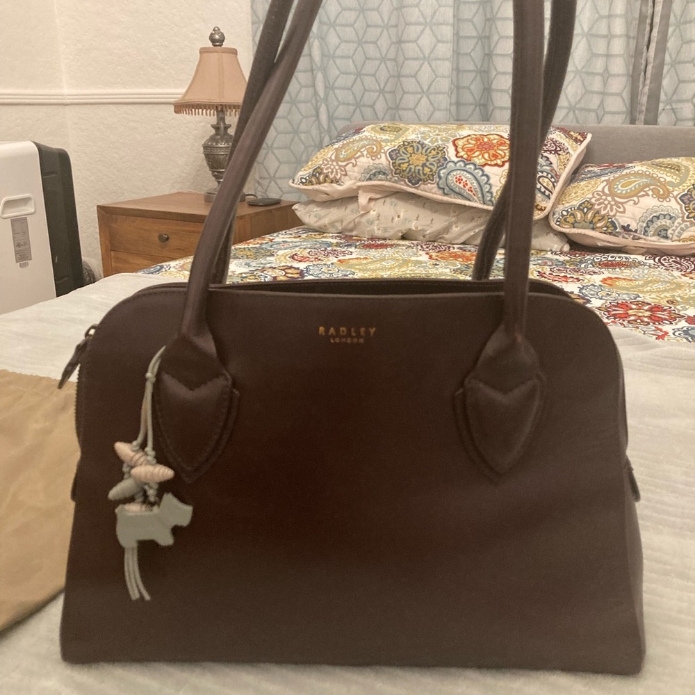 Radley of London Authentic Medium Structured Work Bag Gorgeous Burgundy Leather.